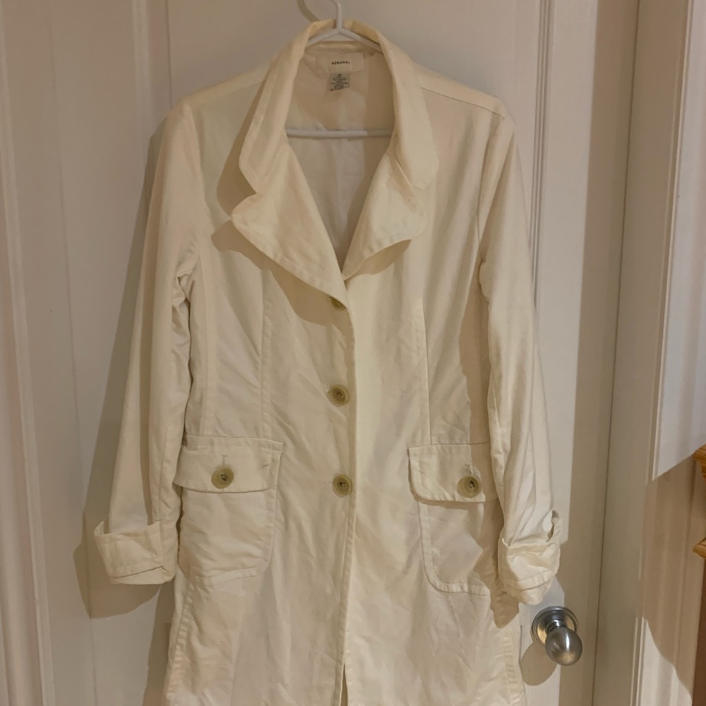 Merona Cream Trench Coat Classic Lightweight Design